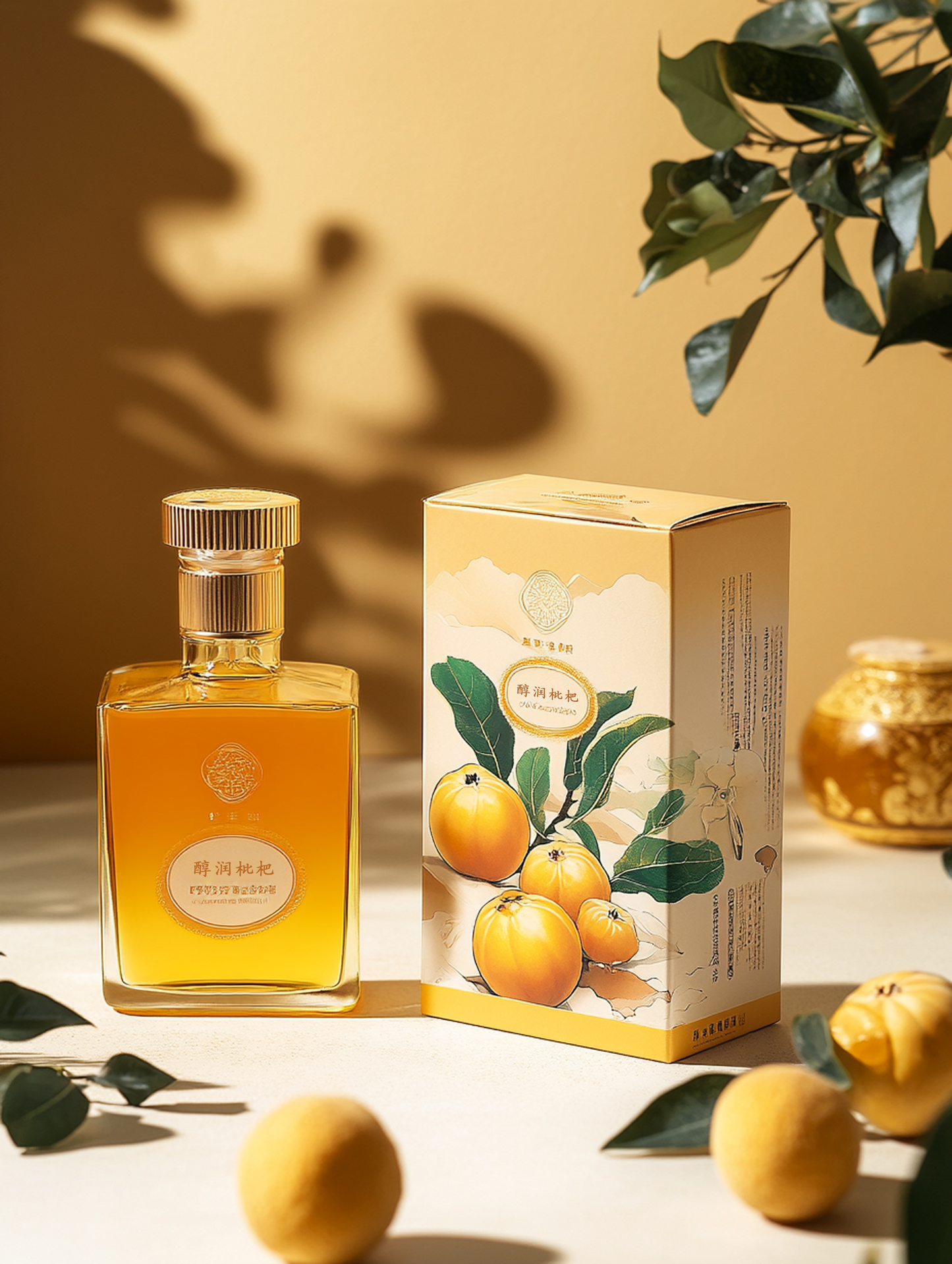 “ LOQUAT GOLDEN ELIXIR” Packing design ➕ physical samples