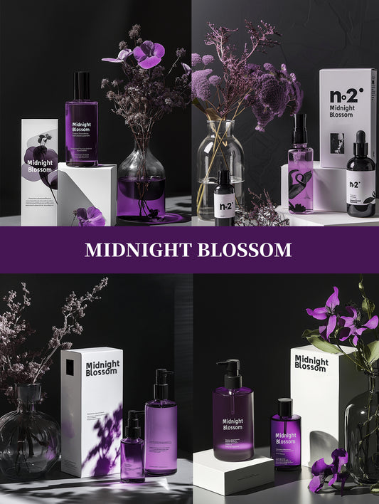 “Midnight Blossom” Packing design ➕ physical samples