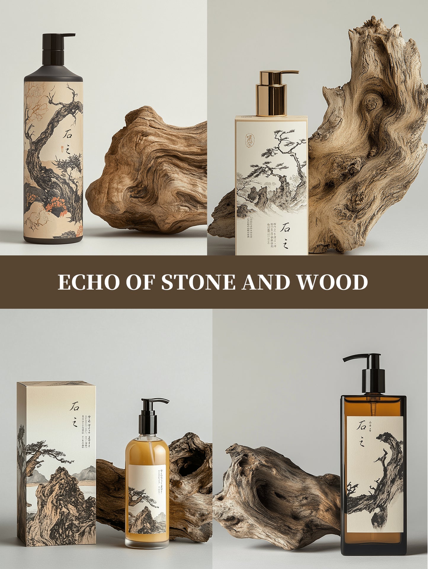 “Echo of Stone and Wood” Packing design ➕ physical samples