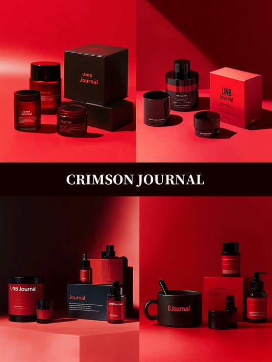 “Crimson Journal” Packing design ➕ physical samples